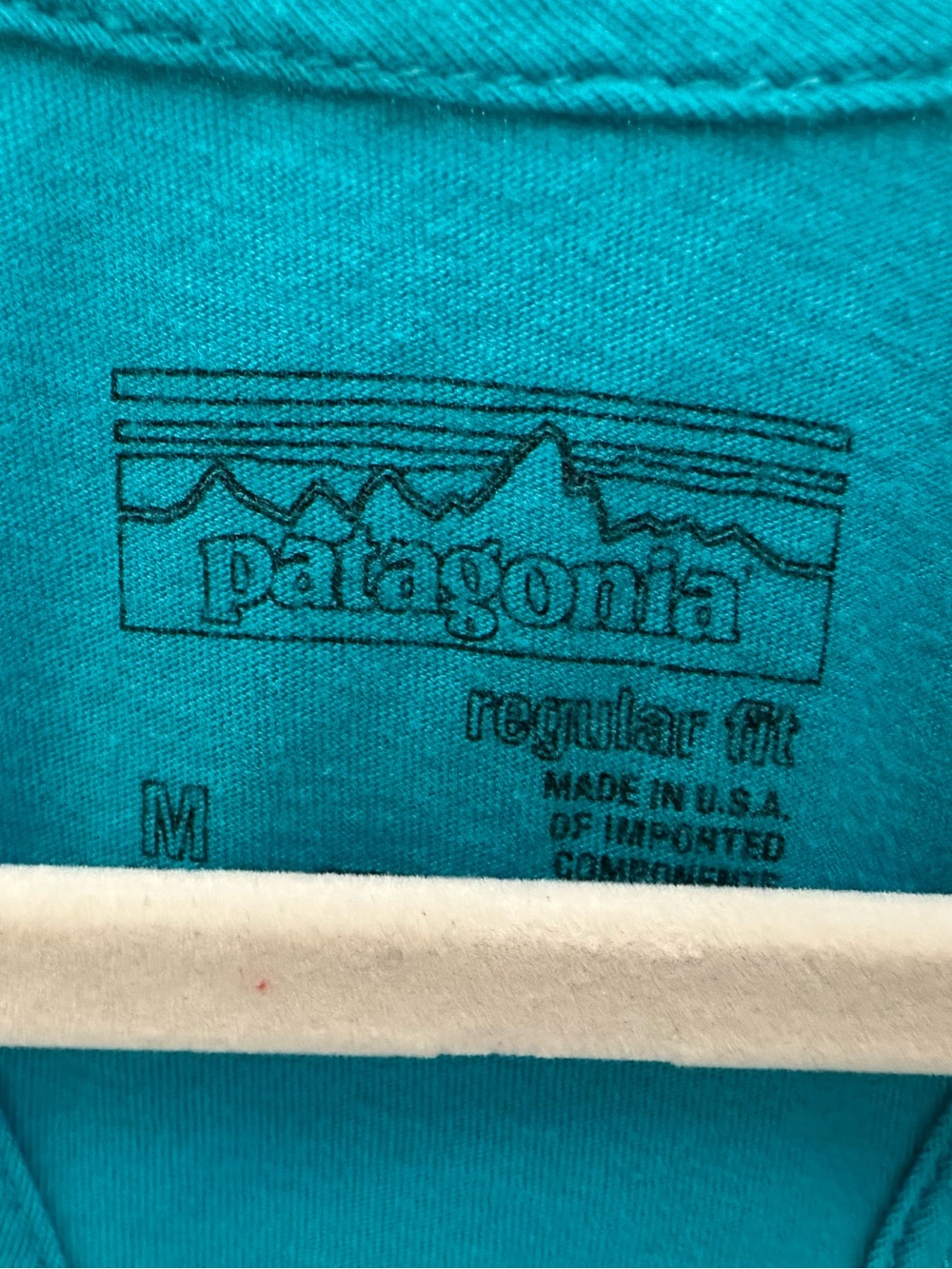 Patagonia Organic Cotton Teal Racerback Tank with Wave Graphic Medium - Picture 3 of 4